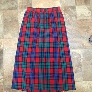 Pendleton plaid midi skirt